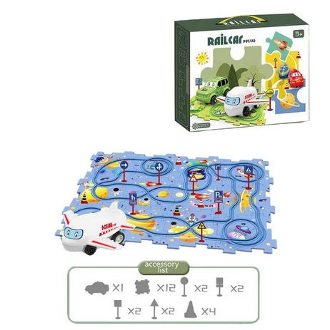 Piste de voiture en Puzzle multifonctionnel pour enfants: SpeedPuzzle™