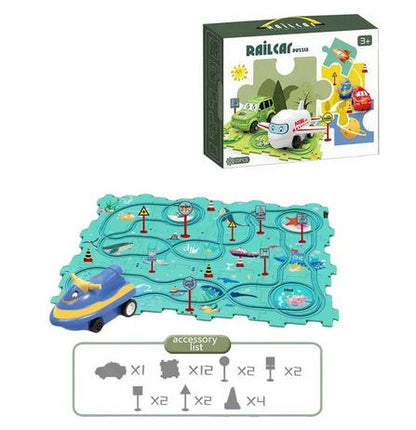 Piste de voiture en Puzzle multifonctionnel pour enfants: SpeedPuzzle™