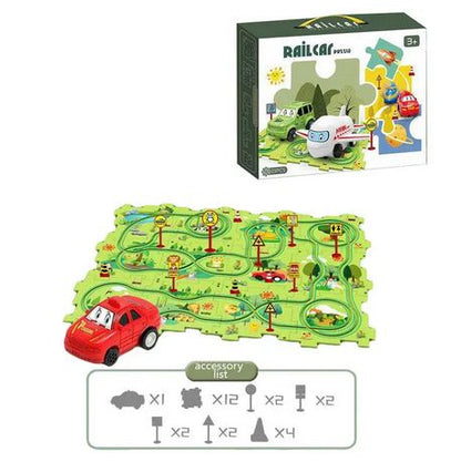 Piste de voiture en Puzzle multifonctionnel pour enfants: SpeedPuzzle™