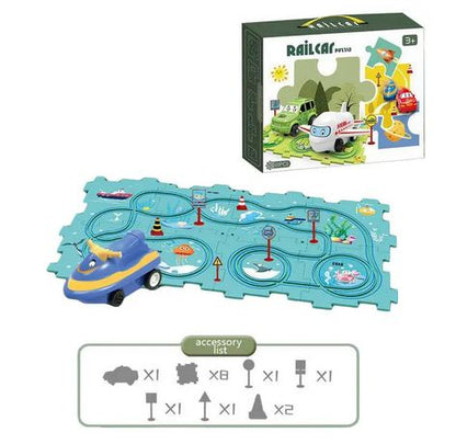 Piste de voiture en Puzzle multifonctionnel pour enfants: SpeedPuzzle™