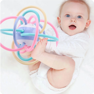 Balle de hochet en silicone pour bébés: BabyJoy™