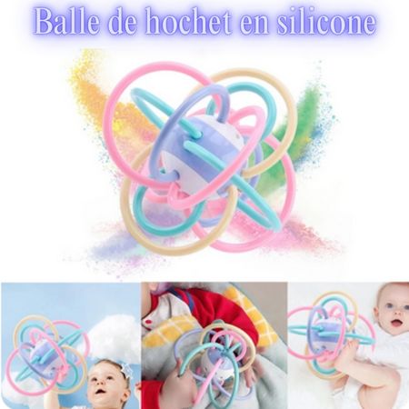 Balle de hochet en silicone pour bébés: BabyJoy™