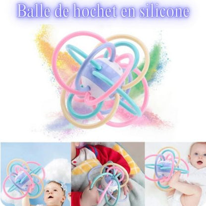 Balle de hochet en silicone pour bébés: BabyJoy™