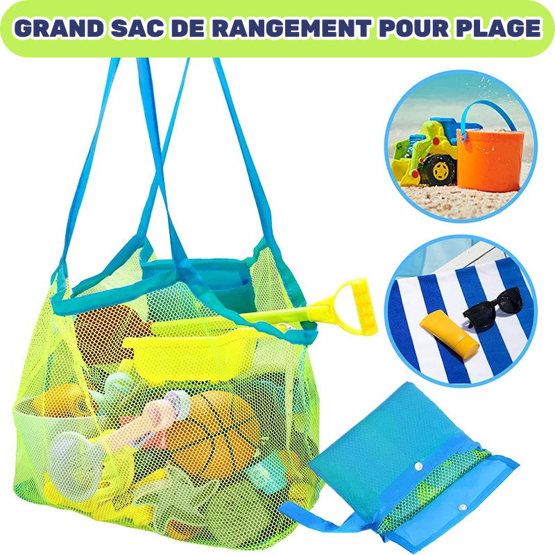 Grand sac en filet pour jouets de plage: BeachBuddy™