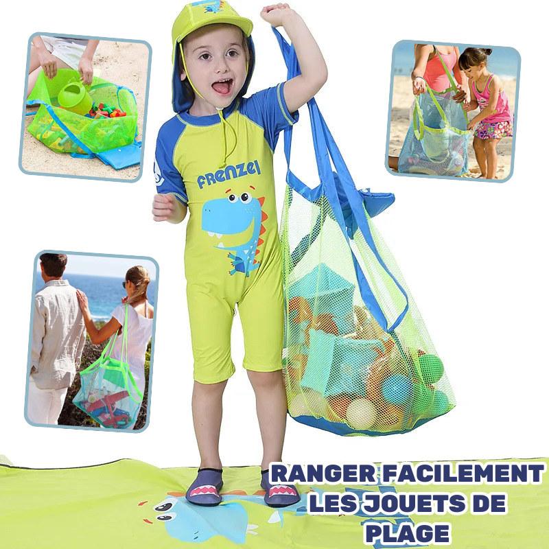 Grand sac en filet pour jouets de plage: BeachBuddy™