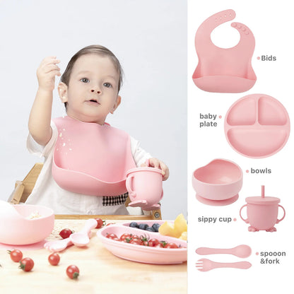 Ensemble vaiselle pour bébé en silicone:SiliSavor™