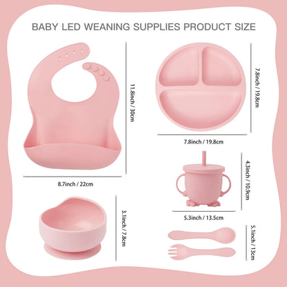 Ensemble vaiselle pour bébé en silicone:SiliSavor™