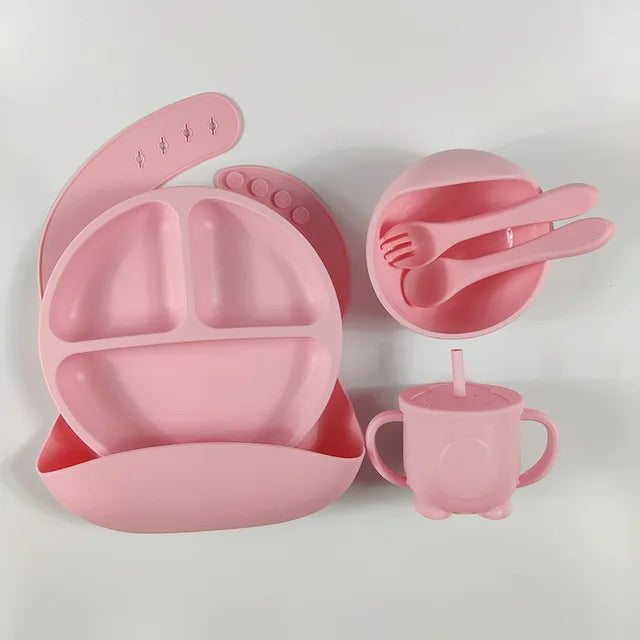 Ensemble vaiselle pour bébé en silicone:SiliSavor™