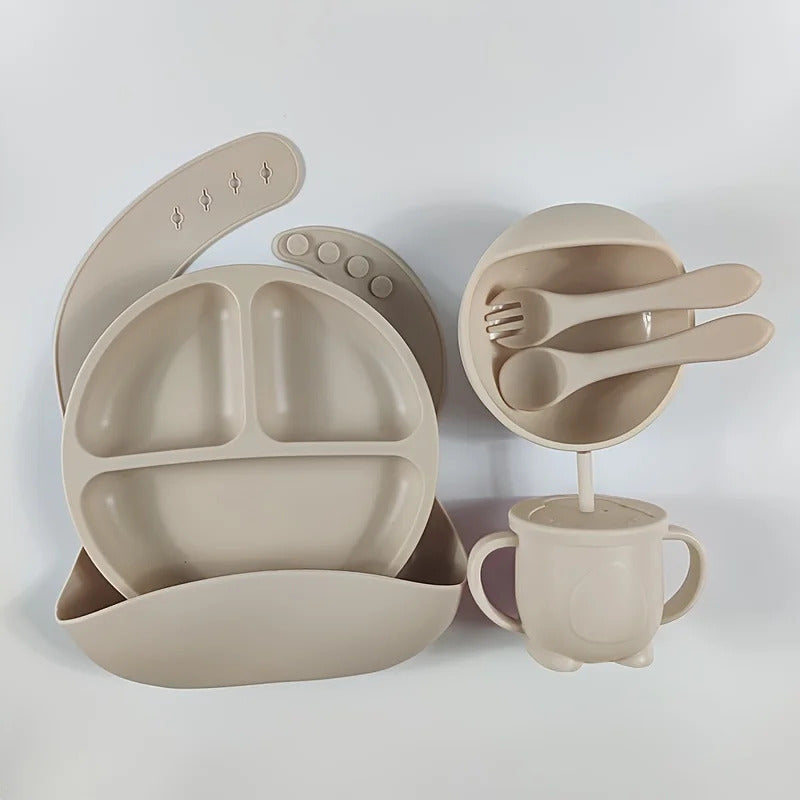 Ensemble vaiselle pour bébé en silicone:SiliSavor™