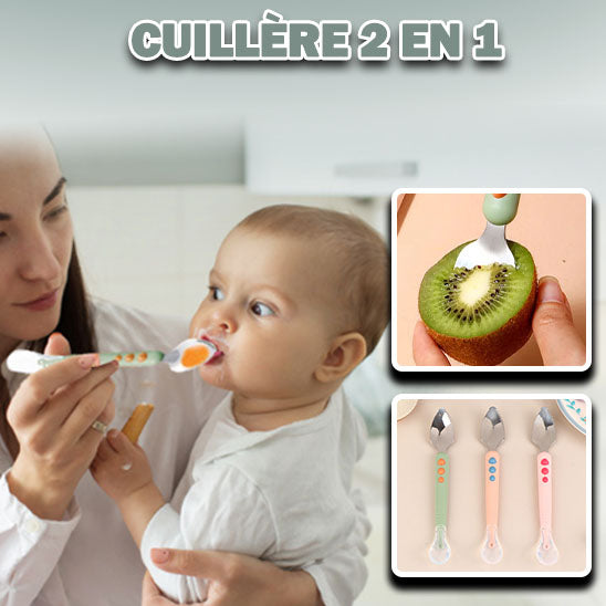 Cuillère 2 en 1 pour bébé: SpoonEase™