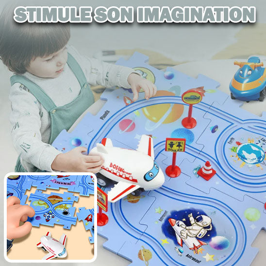 Piste de voiture en Puzzle multifonctionnel pour enfants: SpeedPuzzle™