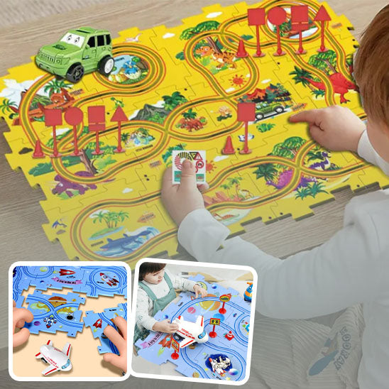 Piste de voiture en Puzzle multifonctionnel pour enfants: SpeedPuzzle™