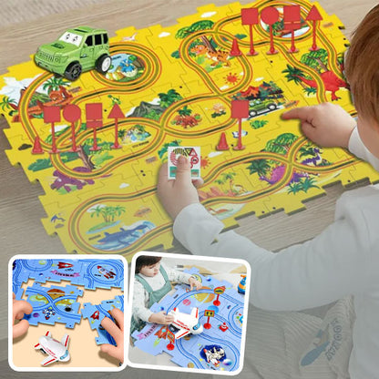 Piste de voiture en Puzzle multifonctionnel pour enfants: SpeedPuzzle™