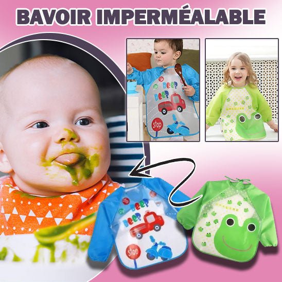 Aquababy™ Bavoir imperméable à manches longues - Univers de bebe