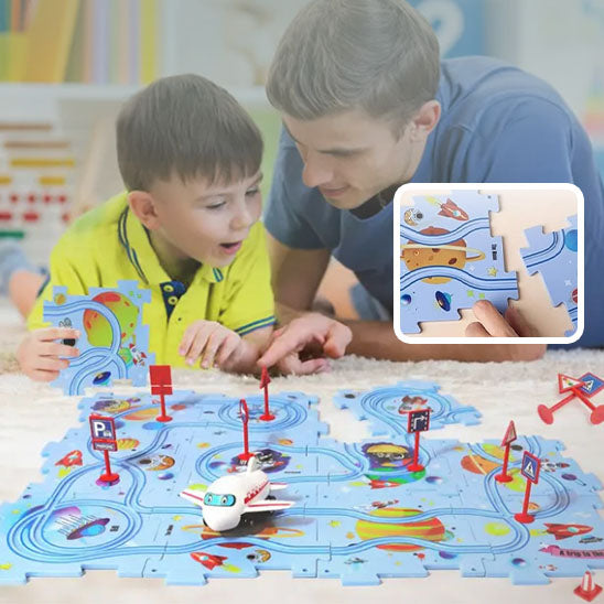 Piste de voiture en Puzzle multifonctionnel pour enfants: SpeedPuzzle™