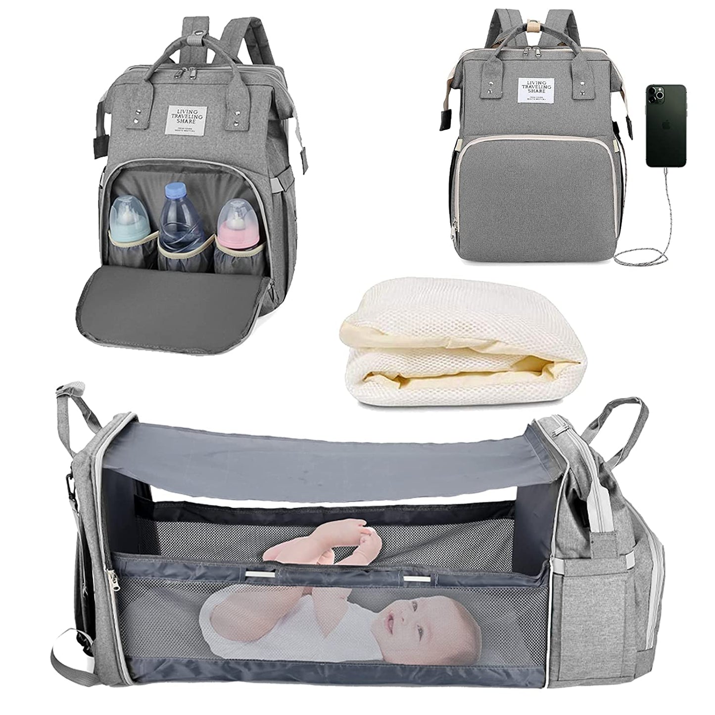 Sac à langer portatif | Berceau de voyage BabyNappy™ - Univers de bebe